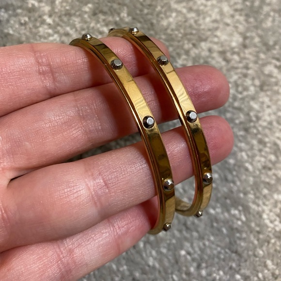 Michael Kors Heritage Astor Studded Cuff Bracelet Rose Gold and Silver Tone - Picture 4 of 8